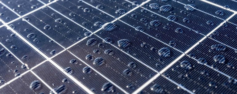 Solarpanel mit Nanoversiegelung