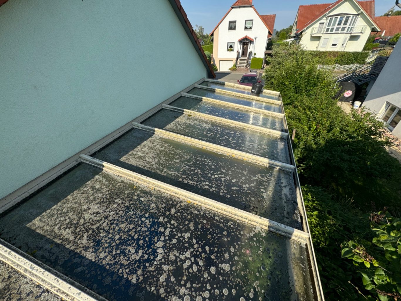 Carportdach - Vor der Reinigung